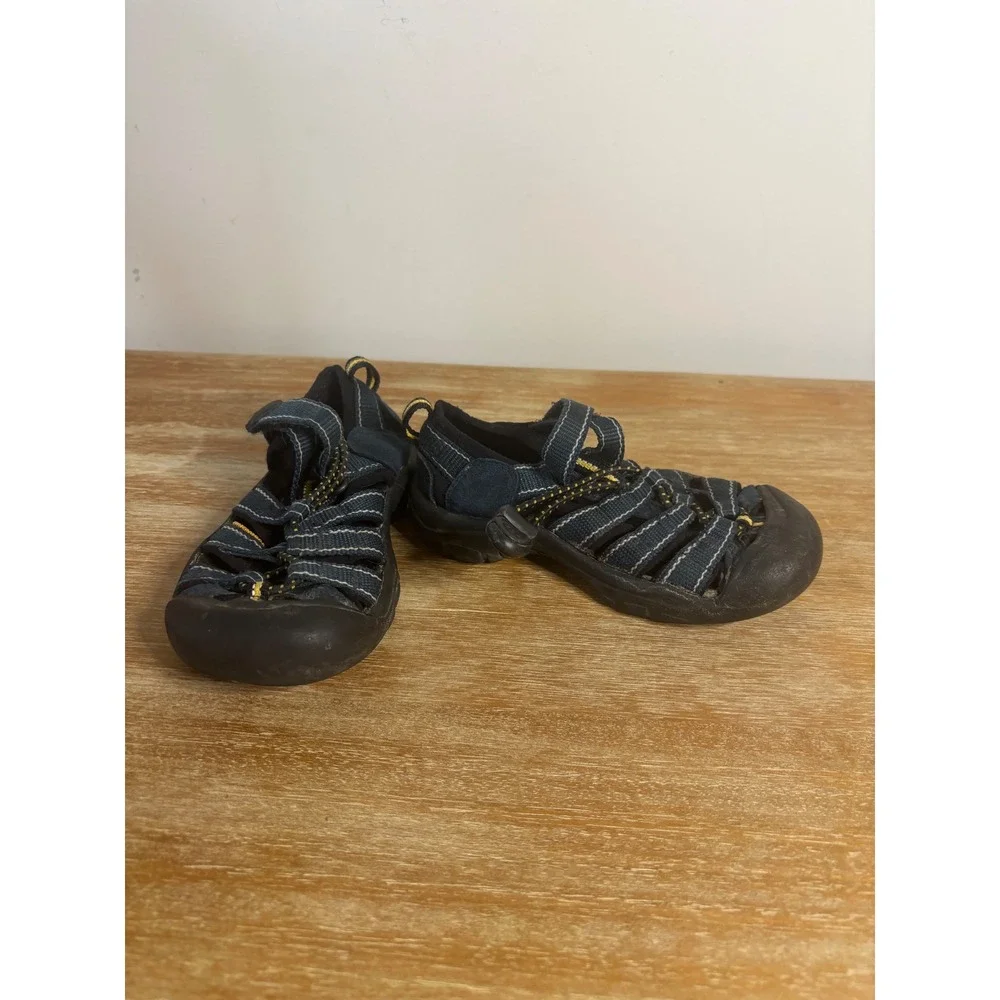 Keen Newport H2 Kids Navy Blue Yellow Waterproof Hiking Sandals 1026279 SZ‎ 10